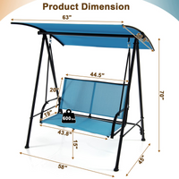 Tangkula 2 Person Porch Swing