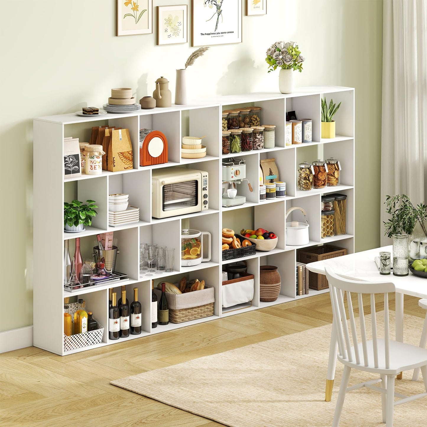 Tangkula 12 Cube Bookshelf 4-Tier Freestanding Storage Organizer Bookcase