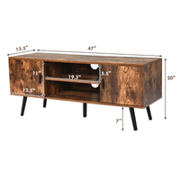 Tangkula Retro TV Stand for TVs up to 55 Inches