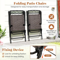 Tangkula 3 Piece Outdoor Bistro Set（Wave Backrest）