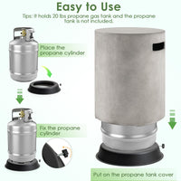 Tangkula 16 Inch Propane Tank Cover Table, Propane Tank Cover for Standard 20 LBS Propane Gas Tank