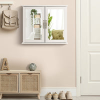 Tangkula Medicine Cabinet with Double Mirror Doors