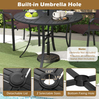 Tangkula 5 Pieces Patio Dining Set for 4 for Garden and Deck