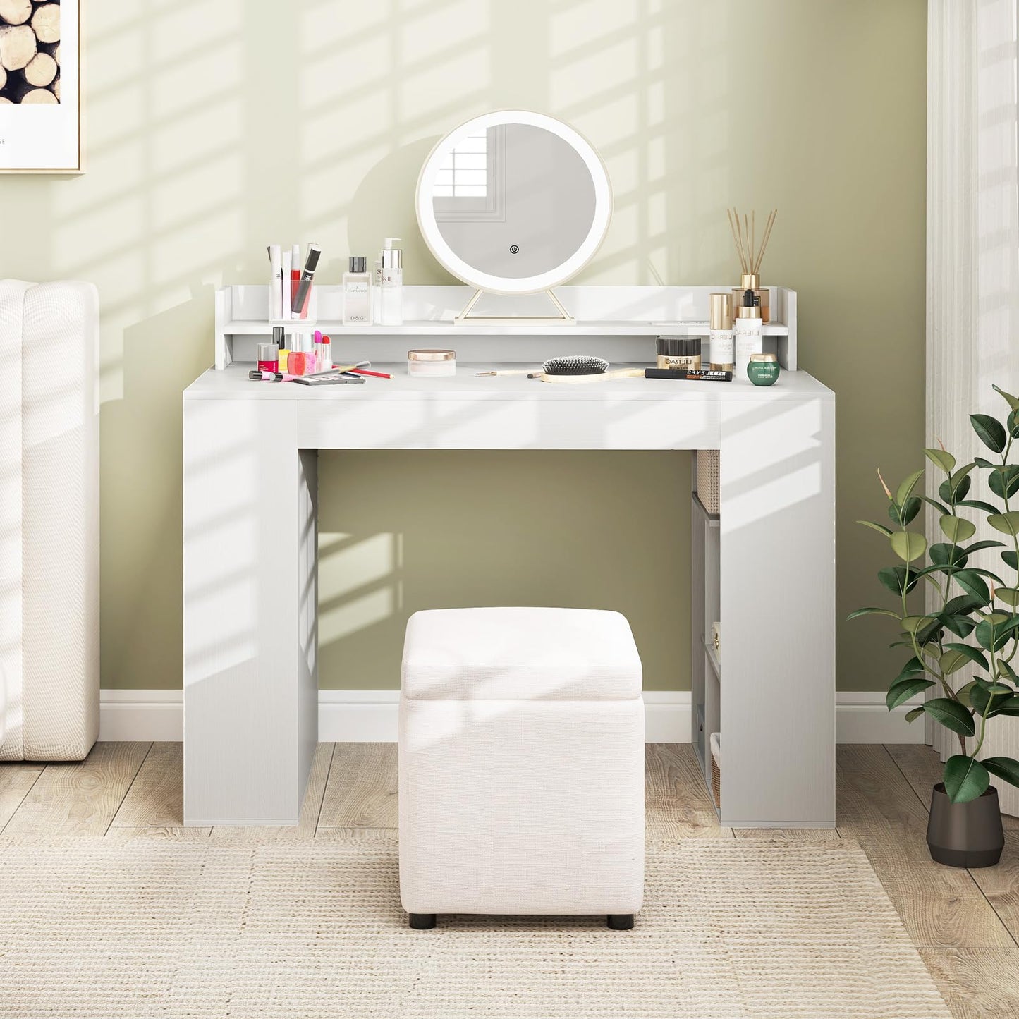 Tangkula Computer Desk with Power Outlets
