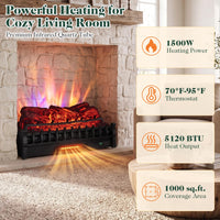 Tangkula 30" WiFi Fireplace Insert Pinewood Set