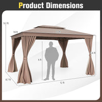 Tangkula 10x13 FT Outoor Gazebo Heavy-Duty Metal Frame