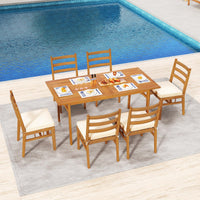 Tangkula Wood Patio Chair Set of 2/4 for Indoor Porch Garden Deck Pool Balcony