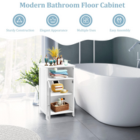 Tangkula Bathroom Floor Storage Cabinet