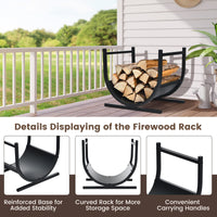Tangkula U-Shaped Firewood Rack