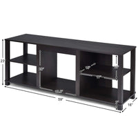 2-Tier TV Stand, Entertainment Television Stands Suitable for 18" Electric Fireplace (Not Included)