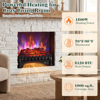 Tangkula 23" Smart Electric Fireplace Compatible with Alexa