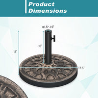 Tangkula 30 lbs Heavy Duty Umbrella Base