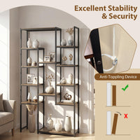 Tangkula 71” Tall Bookshelf with 12 Storage Shelves & Heavy-Duty Metal Frame
