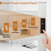 Tangkula Freestanding and Wall-mounted 6 Bars Towel Warmer with Timer and LED Display