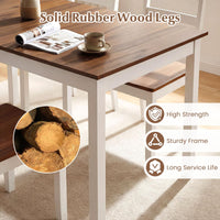 Tangkula 60" Wooden Rectangular Dining Table for 4-6 People