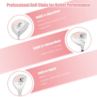 Tangkula Complete Golf Clubs Set 10 Pieces Right Hand, Free Putter, Golf Club Set