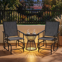 Tangkula Outdoor Glider Chair with Metal Frame & Armrests (1/2)