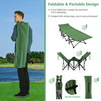 Tangkula Foldable Camping Cot, Portable Sleeping Cot with Carrying Bag