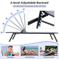 Tangkula Outdoor Adjustable Chaise Lounge Chair