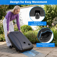 Tangkula 225 Lbs Cantilever Umbrella Base with 2 Wheels