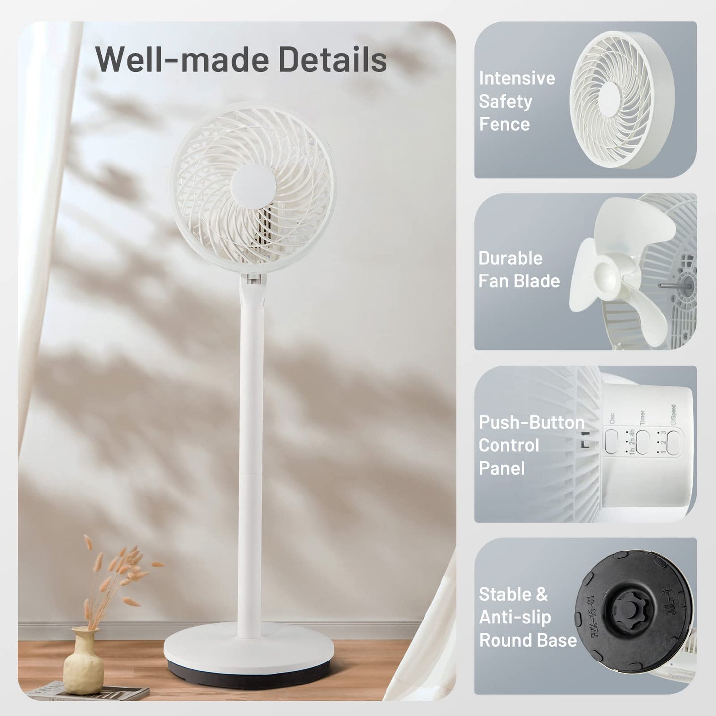 Tangkula Oscillating Pedestal Fan with Remote Control