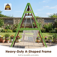 Tangkula 880lbs Wood Porch Swing Frame(72" x 54" x 66")