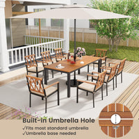 Tangkula 9 Piece Outdoor Patio Dining Set