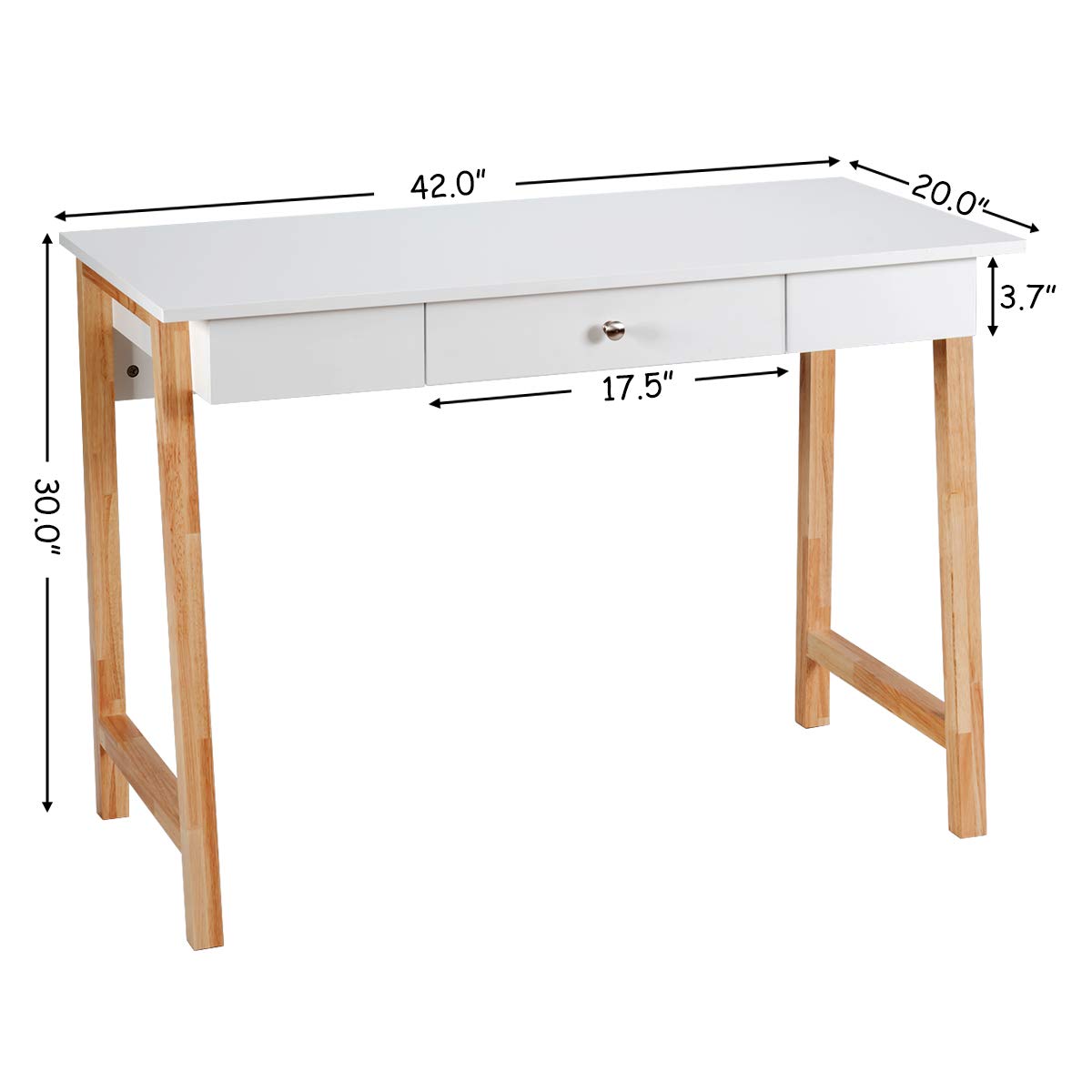 Bureau d'ordinateur Tangkula avec tiroirs de rangement