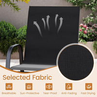 Tangkula Outdoor Bar Stools Set of 2/4 with High Back for Backyard Deck Pool