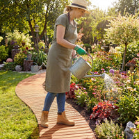 Tangkula 7/8 FT Wooden Garden Pathway