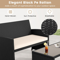 Tangkula Patio Wicker Furniture Set for Backyard