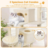 Tangkula Arbre à Chat Multi-Niveaux de 168 cm, Meuble d'Escalade pour Chats d'Intérieur