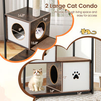 Tangkula Modern Cat Tree 52 Inch Multi-Level Cat Tower for Indoor Cats