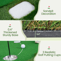 Tangkula 10 FT Golf Putting Green with Realistic Artificial Grass Turf