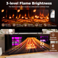 Tangkula 58" LED Fireplace TV Stand for TVs up to 65"