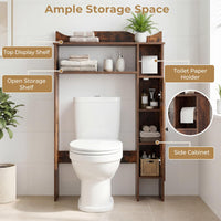Tangkula Over The Toilet Storage Cabinet with Toilet Paper Holder