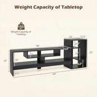 Tangkula Cube TV Stand for 55 Inch TV Entertainment Center