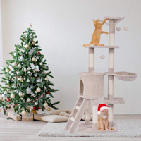 Tangkula 56-inch Cat Tree, Multi-Level Cat Tower Condo with Cat Scratching Post and Ladder