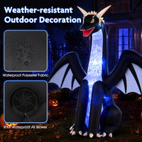 Tangkula 8 FT Tall Halloween Inflatables Ice Dragon Outdoor Decoration