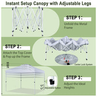 Tangkula 10x10 Ft Pop Up Canopy, Easy Set-up Outdoor Canopy with Center Lock