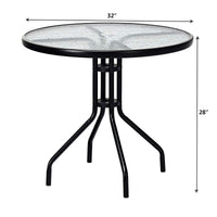 Tangkula 32" Outdoor Patio Table, Round Bistro Table