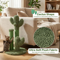 Tangkula Cactus Cat Scratching Post Small Cat Tree Tower
