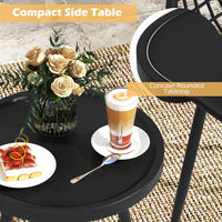 Tangkula 3 Piece Patio Bistro Set, All Weather Heavy Duty Table and Chairs Set of 2 with Widen Seats