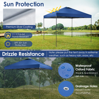 Tangkula 10x10 Ft Pop Up Canopy, 1 Person Set-up Instant Tent with Center Lock