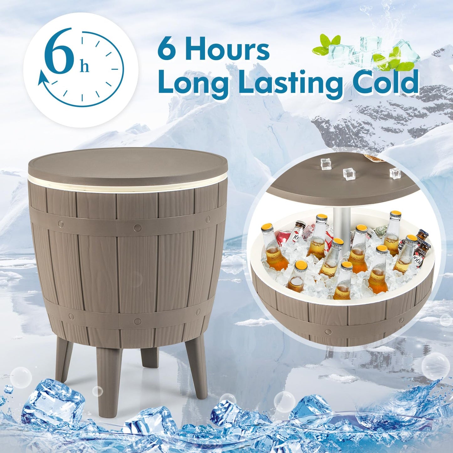 Tangkula 10 Gallon Cooler Bar Table