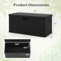 Tangkula 100 Gallon Outdoor Storage Box for Garden Tools