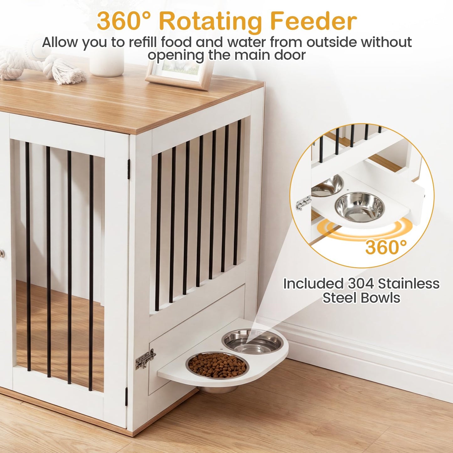 Tangkula 31.5” Dog Crate Furniture for Small Medium Dogs