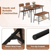 Tangkula Dining Table Set for 4 Square Kitchen Table & Chair Set