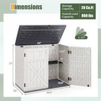 Tangkula Large Outdoor Storage Cabinet for Gardening Tools Cushions