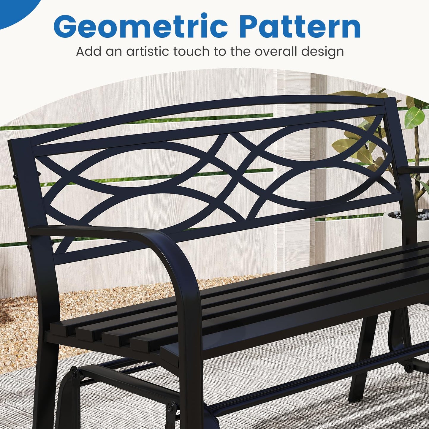 Tangkula 2-Person Outdoor Glider Bench